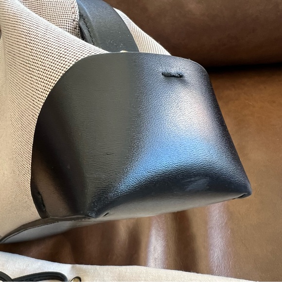 Manu Atelier Demi top handle crossbody fabric/leather bag - Picture 5 of 8